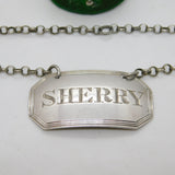 George IV Sterling Silver Bright Cut Sherry Decanter Label Antique 1827 London
