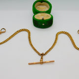 Victorian 9ct Rose Gold Graduating Double Albert Watch Chain Antique c1890