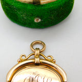 Victorian 9ct Yellow Gold Monogram Swivel Locket Pendant Antique 1871 Birmingham