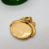 Victorian 9ct Yellow Gold Monogram Swivel Locket Pendant Antique 1871 Birmingham