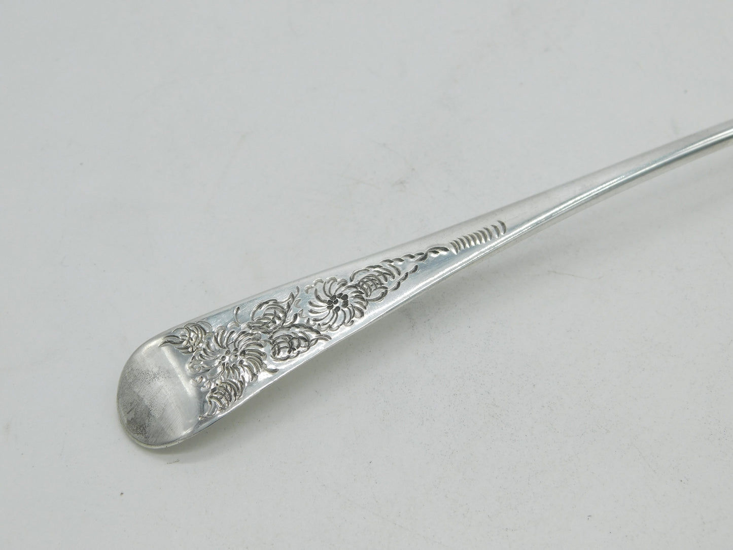 George III Sterling Silver Berry Pattern Serving Spoon Antique 1805 London