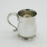 Sterling Silver Christening Mug Tankard Antique 1928 London Art Deco