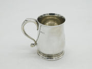 Sterling Silver Christening Mug Tankard Antique 1928 London Art Deco