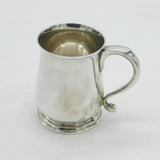 Sterling Silver Christening Mug Tankard Antique 1928 London Art Deco