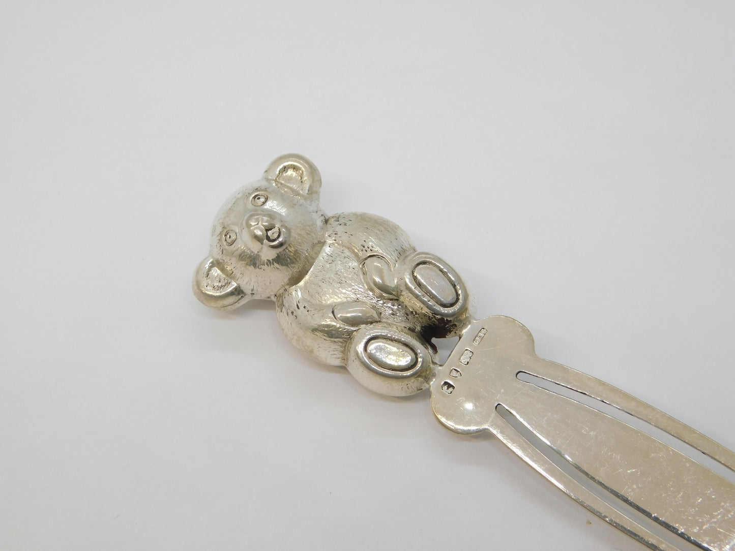 Sterling Silver Teddy Bear Novelty Bookmark Vintage c1970
