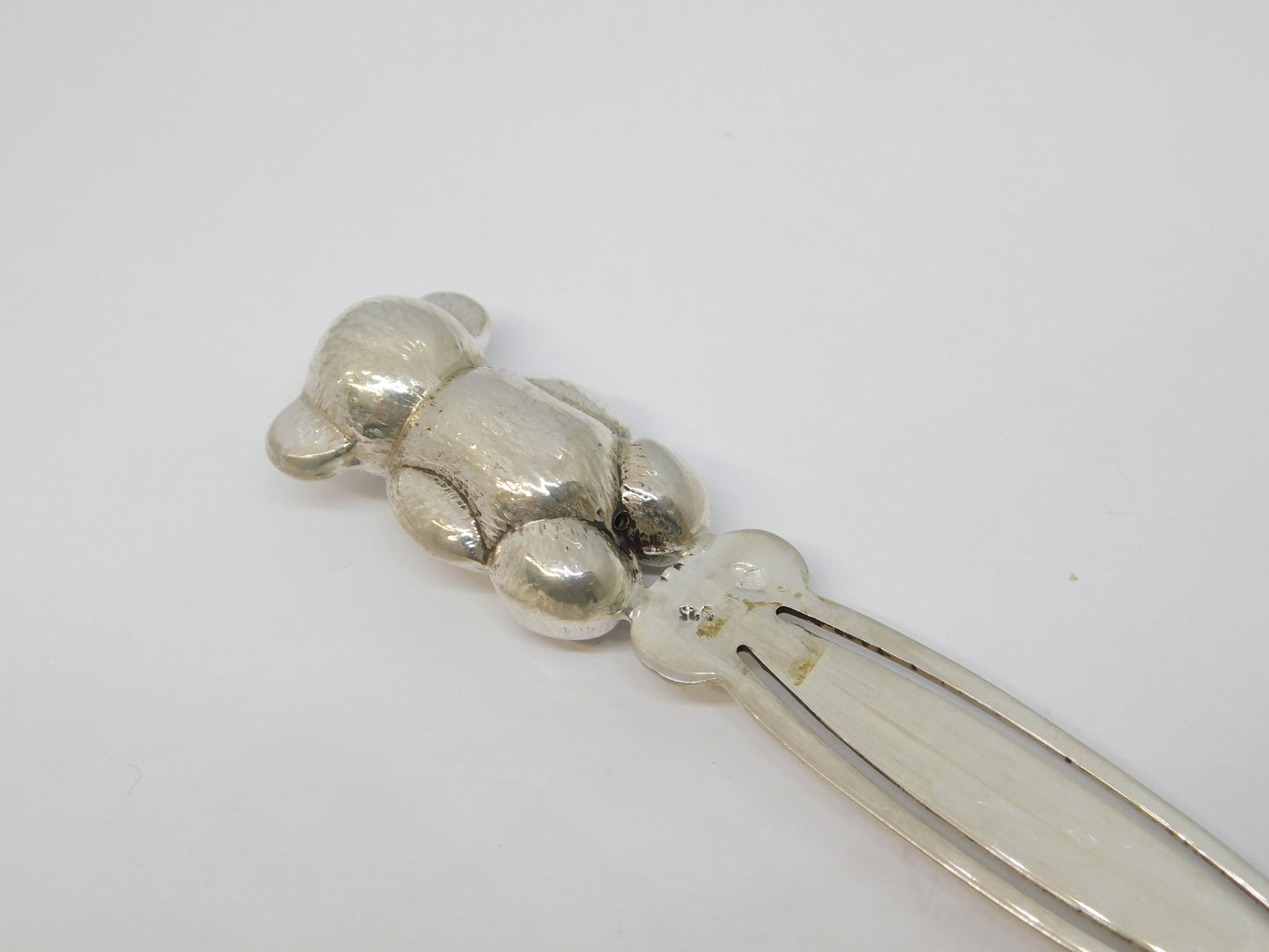 Sterling Silver Teddy Bear Novelty Bookmark Vintage c1970