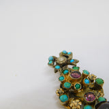 19th Century Austro-Hungarian Sterling Silver Gilt Large Cross Pendant Antique c1860