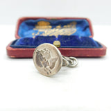 Georgian Sterling Silver Roman Senator Crest Fob Wax Seal Antique c1780