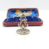 Georgian Sterling Silver Roman Senator Crest Fob Wax Seal Antique c1780