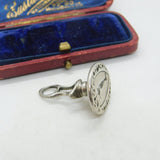 Georgian Sterling Silver Heraldic Crest Animal In Boot Seal Fob Antique c1780