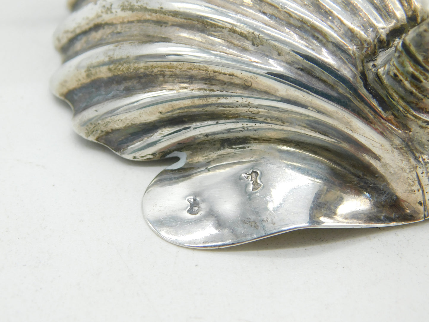 George III Sterling Silver Shell Form Salt Cellar Antique 1797 London