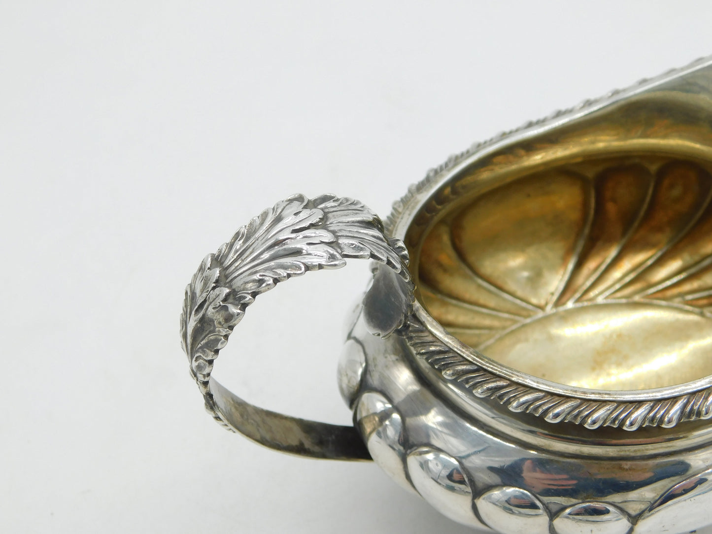 George IV Sterling Silver Paw Foot Fluted Cream Jug Antique 1824 London