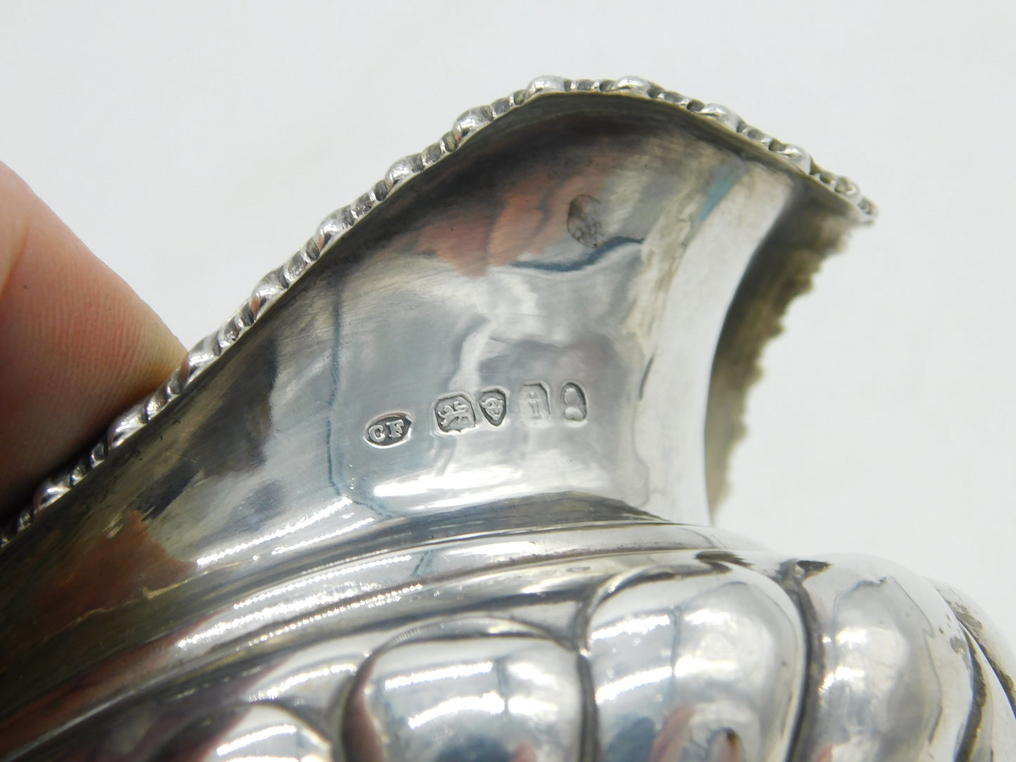 George IV Sterling Silver Paw Foot Fluted Cream Jug Antique 1824 London