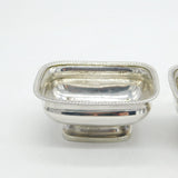 George III Sterling Silver Pedestal Salt Cellars Pair Antique 1790 London