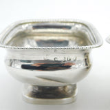 George III Sterling Silver Pedestal Salt Cellars Pair Antique 1790 London