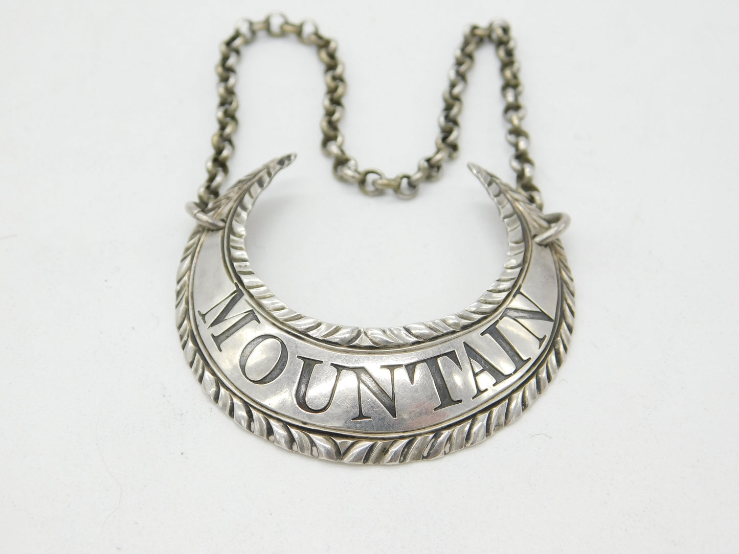 Hester Bateman Georgian Sterling Silver 'Mountain' Wine Decanter Label c1770