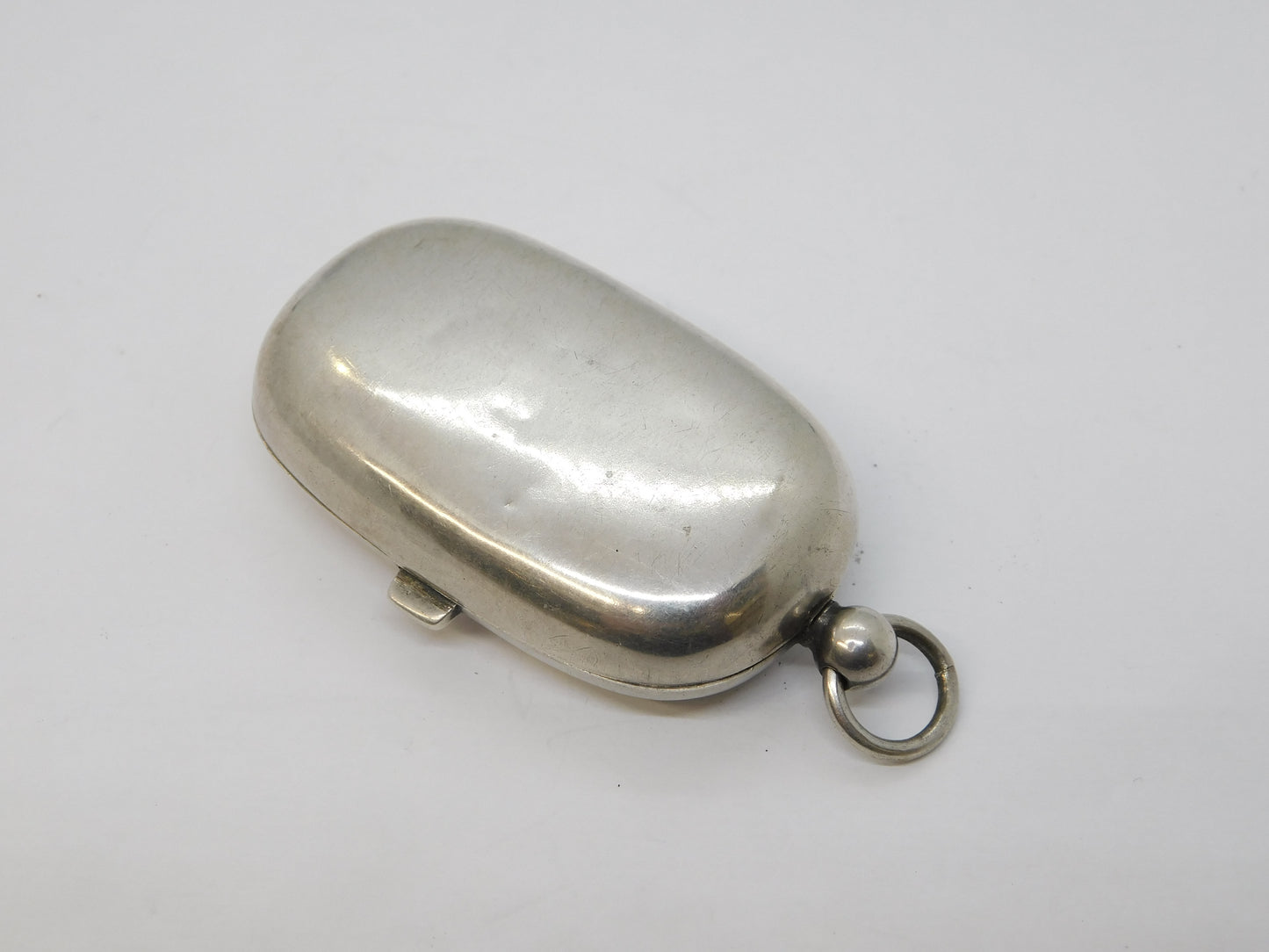 Edwardian Sterling Silver Double Sovereign Case Fob Antique 1908 Birmingham