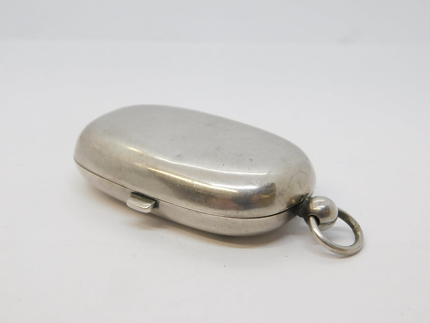 Edwardian Sterling Silver Double Sovereign Case Fob Antique 1908 Birmingham
