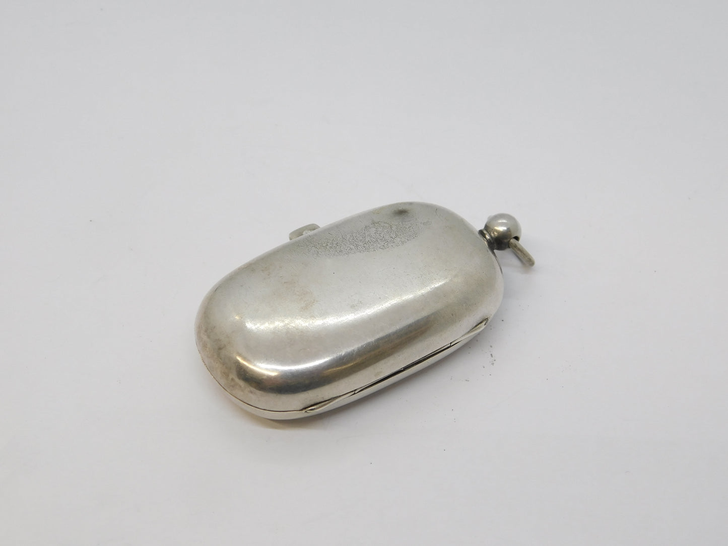 Edwardian Sterling Silver Double Sovereign Case Fob Antique 1908 Birmingham