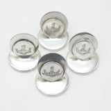 Victorian Set of Four Silver Plated 'In Recto Decus' Owl Crest Menu Settings c1900