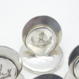 Victorian Set of Four Silver Plated 'In Recto Decus' Owl Crest Menu Settings c1900