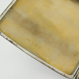Sterling Silver Engine Turned Cigarette Case Antique 1936 Birmingham Art Deco