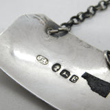 George III Sterling Silver Bright Cut Port Decanter Label Antique 1800 London
