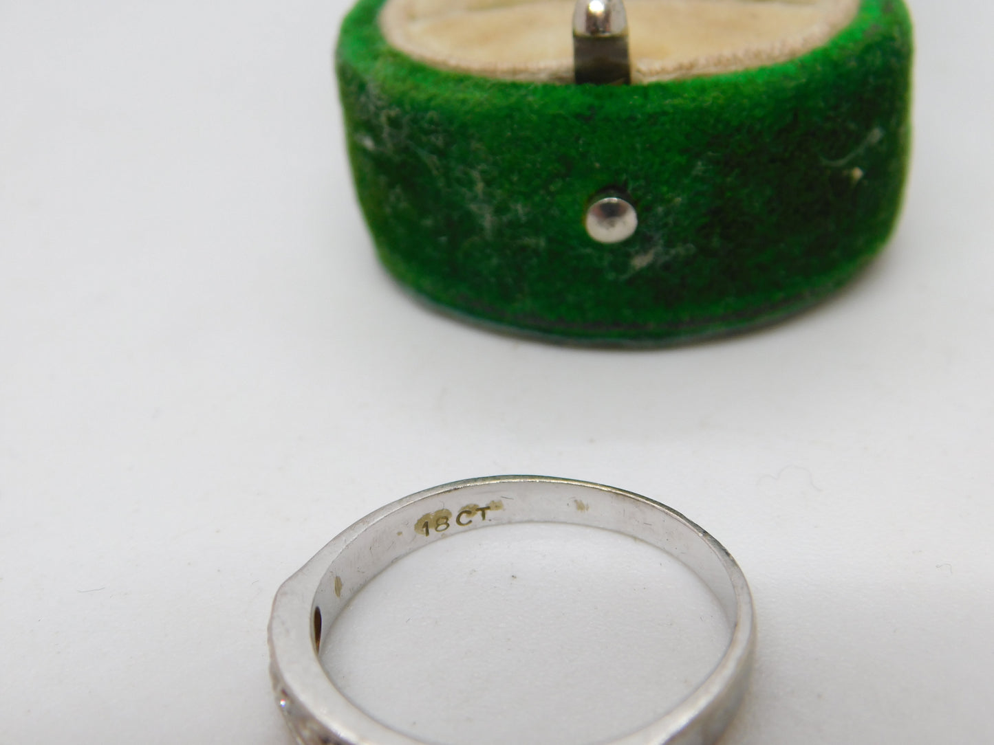 18ct White Gold 0.56ct Brilliant Cut Diamond Half Eternity Ring Vintage c1980