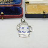 Sterling Silver 'Ancient Order Of Froth Blowers' Fob Pendant Antique 1926 Deco