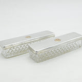 George IV Sterling Silver & Cut Glass 'Countess Vane' Vanity Pots Antique 1823 London