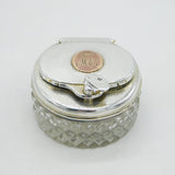 George IV Sterling Silver Cut Glass Powder Jar ;Countess Vane; Antique 1823 London