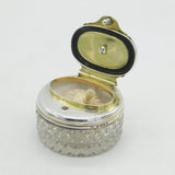 George IV Sterling Silver Cut Glass Powder Jar ;Countess Vane; Antique 1823 London