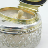 George IV Sterling Silver Cut Glass Powder Jar ;Countess Vane; Antique 1823 London