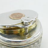 George IV Sterling Silver Cut Glass Powder Jar ;Countess Vane; Antique 1823 London