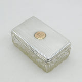 George IV Sterling Silver Cut Glass Vanity Box 'Countess Vane' Antique 1823 London