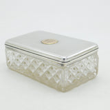 George IV Sterling Silver Cut Glass Vanity Box 'Countess Vane' Antique 1823 London