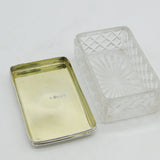 George IV Sterling Silver Cut Glass Vanity Box 'Countess Vane' Antique 1823 London
