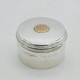 George IV Sterling Silver & 9ct Gold Patch Box 'Countess Vane' Antique 1823 London