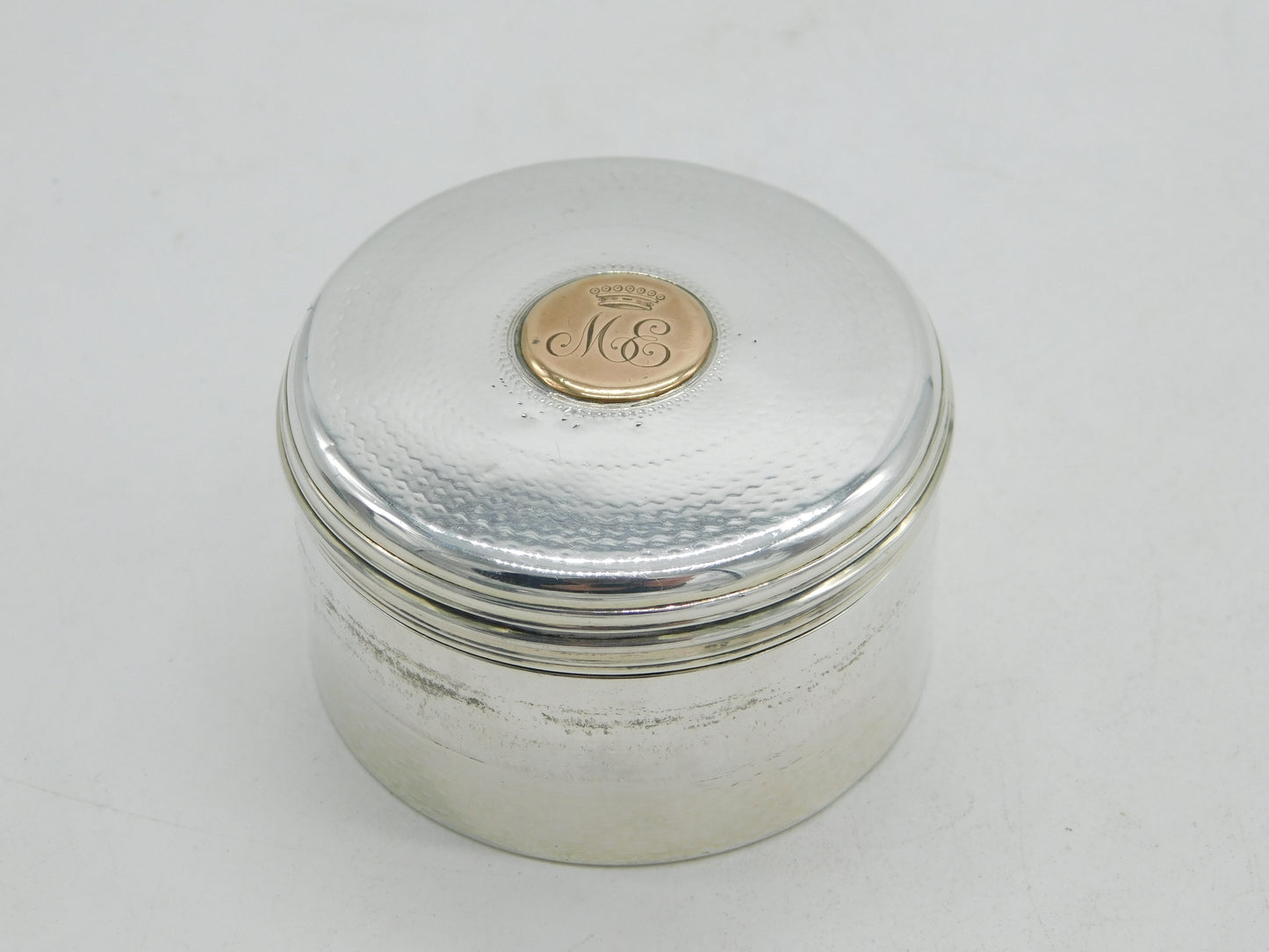 George IV Sterling Silver & 9ct Gold Patch Box 'Countess Vane' Antique 1823 London