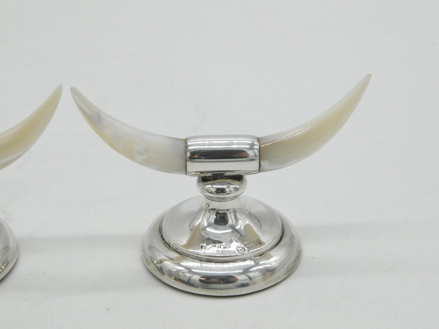 Edwardian Sterling Silver, Mother of Pearl Cutlery Rests Antique 1908 Chester