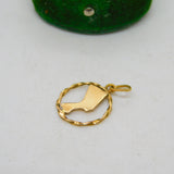 18ct Egyptian Yellow Gold Nefertiti Pharaoh Charm Pendant Vintage c1960