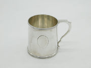 Sterling Silver Christening Mug Tankard Antique 1934 Birmingham Art Deco