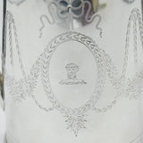 Victorian Crested Sterling Silver Wooden Handle Coffee Pot Antique 1871 London