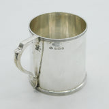 Sterling Silver Christening Mug Tankard Antique 1934 Birmingham Art Deco