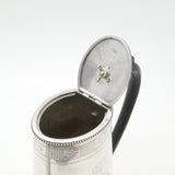 Victorian Crested Sterling Silver Wooden Handle Coffee Pot Antique 1871 London