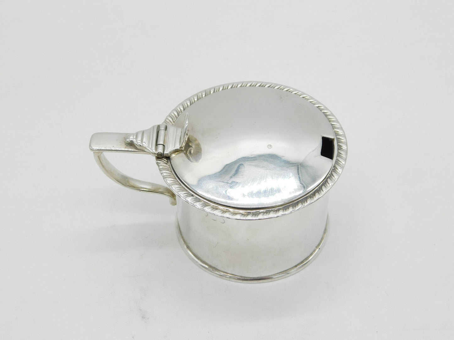 George IV Large Sterling Silver Barrel Mustard Pot Antique 1822 London