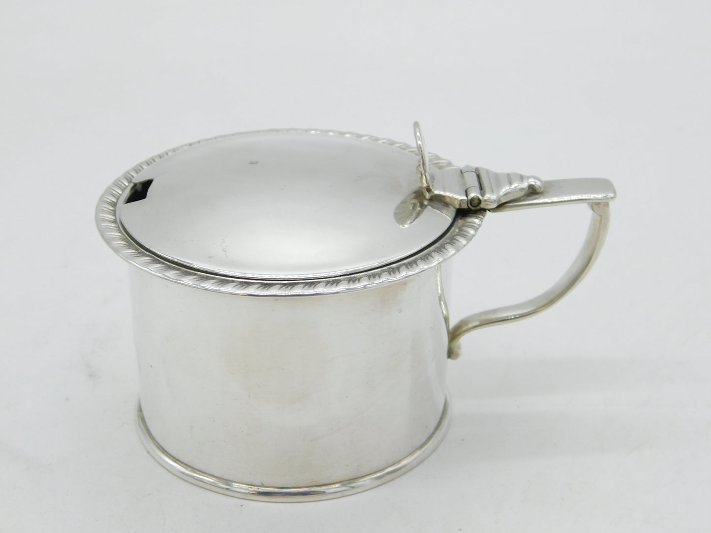 George IV Large Sterling Silver Barrel Mustard Pot Antique 1822 London