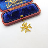 18ct Yellow Gold Filigree Form Maltese Cross Pendant Antique c1940 Art Deco