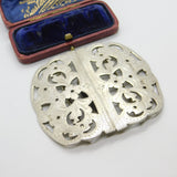Sterling Silver Spring Flower Nurses Buckle Antique 1911 Birmingham