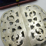 Sterling Silver Spring Flower Nurses Buckle Antique 1911 Birmingham